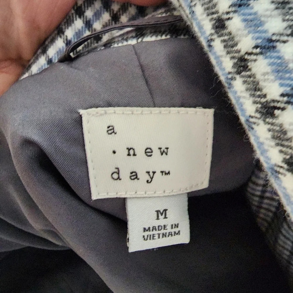 A new day Oversized Houndstooth print oversized Blazer Size Medium - Picture 3 of 10